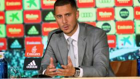 Eden Hazard, en su presentación como nuevo jugador del Real Madrid