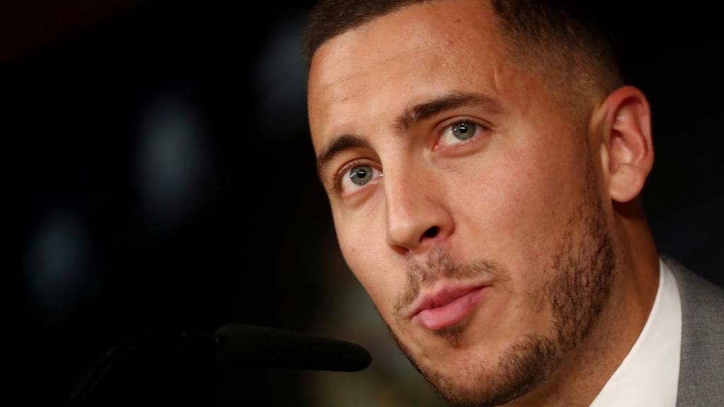 Eden Hazard en su primera rueda de prensa con el Real Madrid