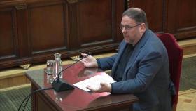 Oriol Junqueras, el pasado miércoles, en la última sesión del juicio./