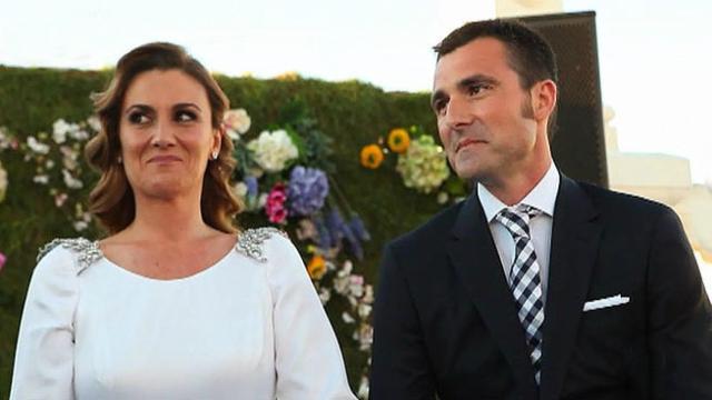 Carlota Corredera y Carlos de la Maza, el día de su boda, en imágenes captadas de 'Sálvame'.