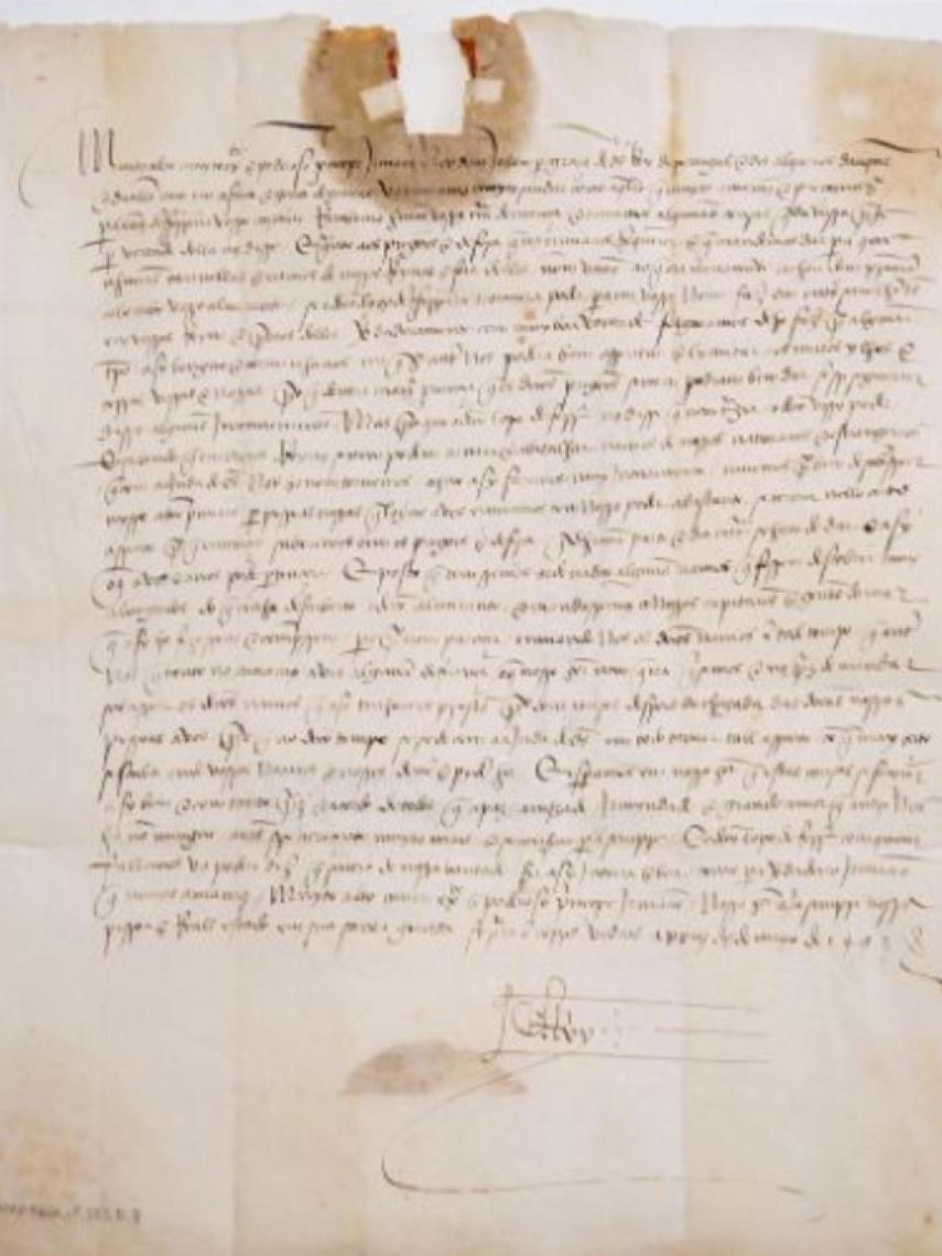 La otra carta de Juan II a Fernando el Católico, fechada el 25 de mayo de 1493.