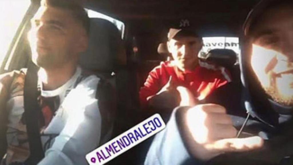 José Antonio Reyes, Juan Manuel Calderón y Jonathan Reyes en una imagen de Instagram.