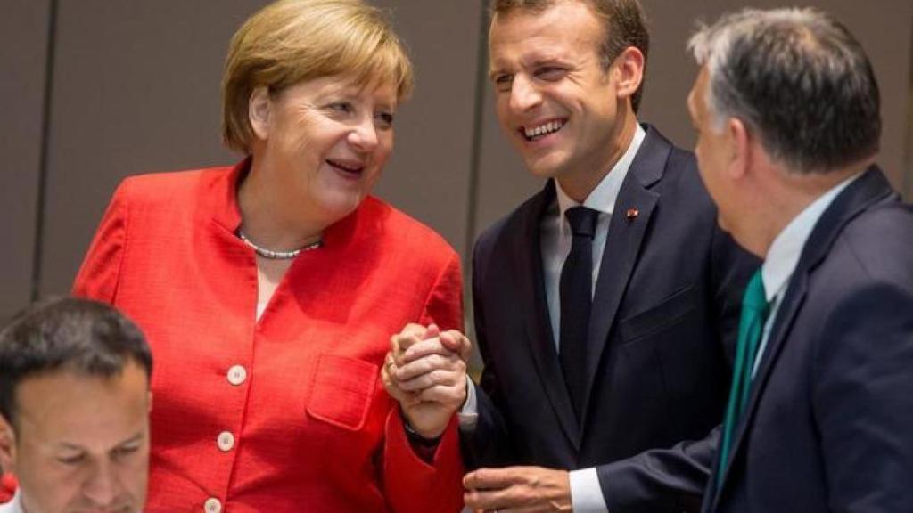 Angela Merkel y Emmanuel Macron durante la segunda jornada de la cumbre sobre migración de la UE de 2018.
