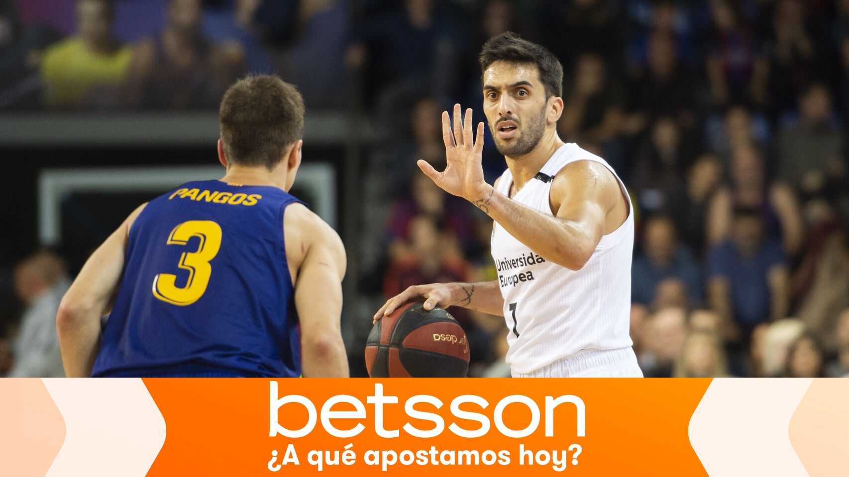 Facu Campazzo durante un partido frente al Barça.