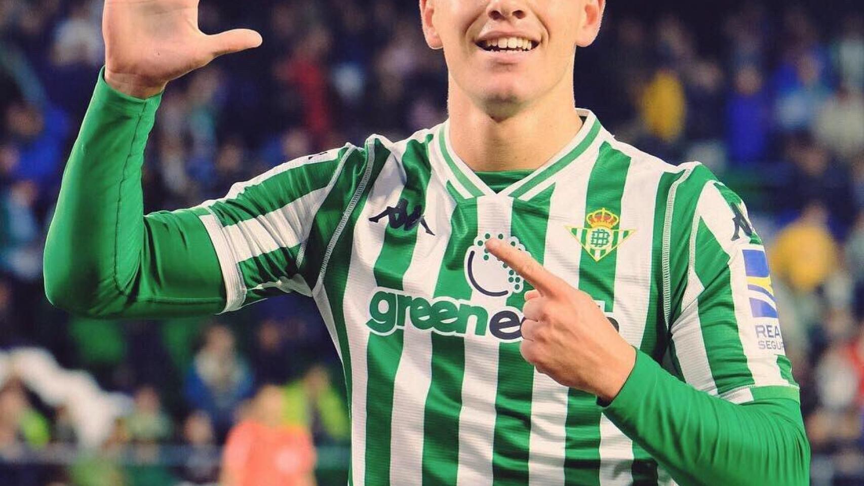 Lo Celso celebra un gol con el Betis. Foto: Twitter (@LoCelsoGiovani)