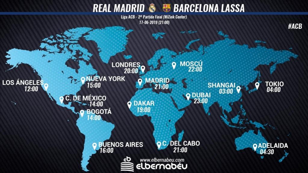 Horario Real Madrid - Barcelona Lassa