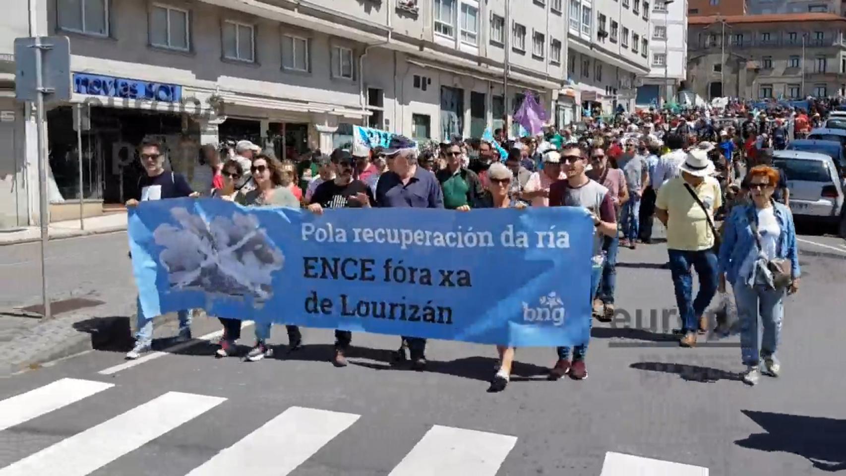 Marcha en Pontevedra y Marín para exigir que Ence abandone la ría.