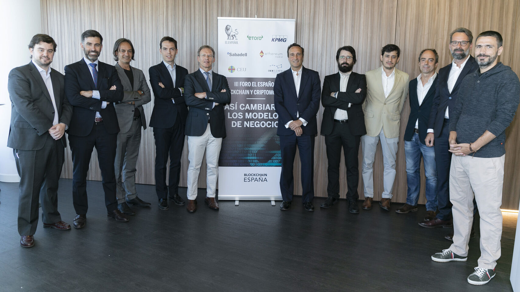 Foto de familia del III Foro EL ESPAÑOL Blockchain y Criptomonedas. Así cambiarán los modelos de negocio.