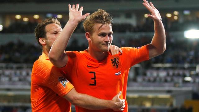 De Ligt con la selección de Holanda