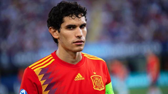 Jesús Vallejo, en un partido con la selección española sub21