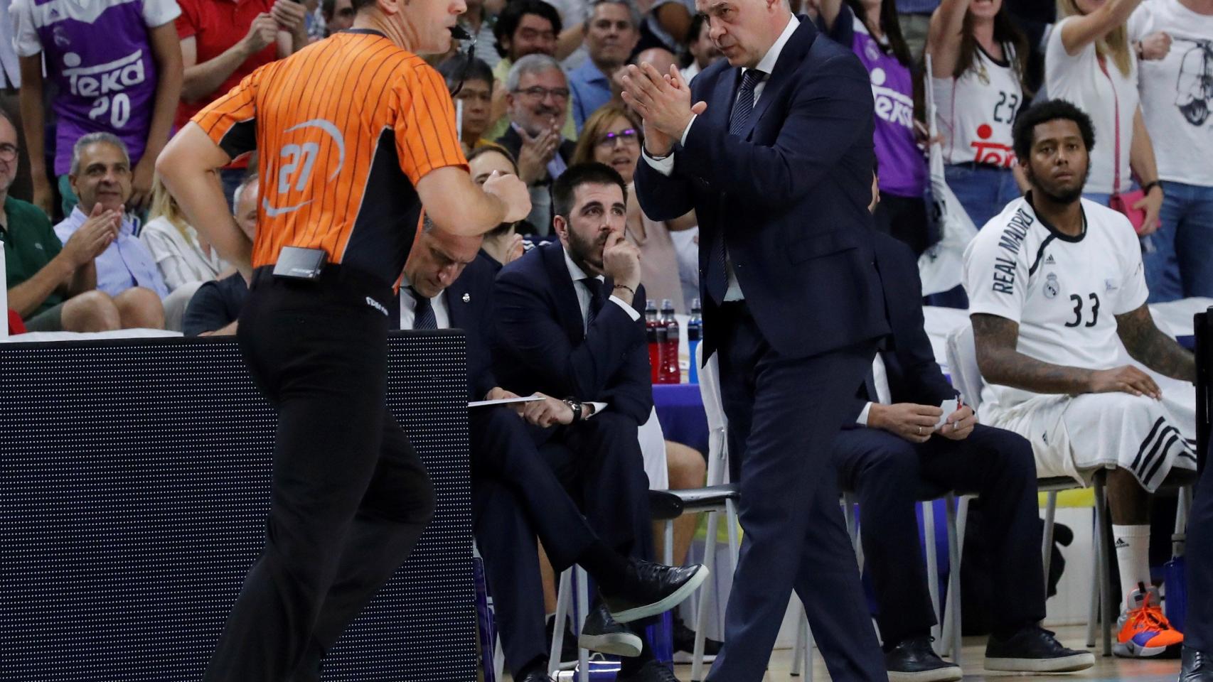 Pablo Laso en el partido contra el Barcelona Lassa