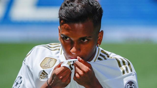 Rodrygo, en su presentación como jugador del Real Madrid