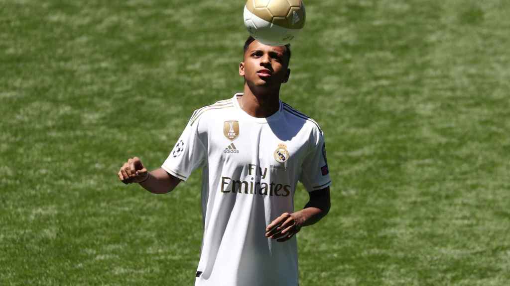 Rodrygo Goes, en el Santiago Bernabéu con la camiseta del Real Madrid