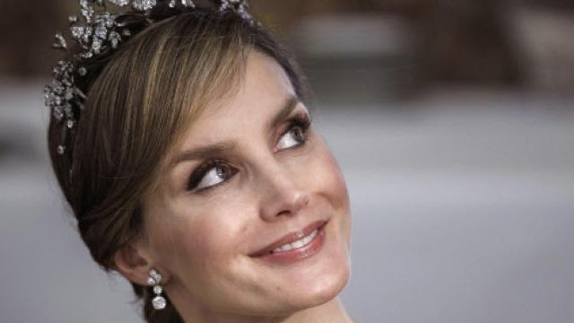 La Reina Letizia durante una cena en 2014 en honor al presidente de México