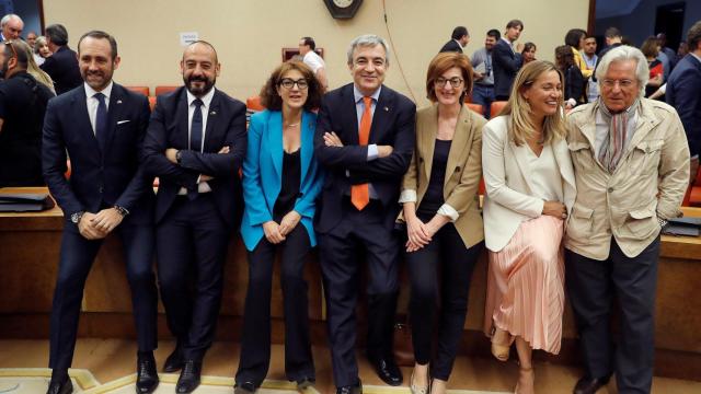 Garicano y el resto de eurodiputados de Cs, durante su toma de posesión en Madrid