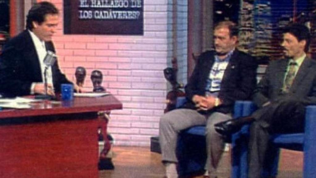 Fernando García y Juan Ignacio Blanco en el programa de Pepe Navarro.