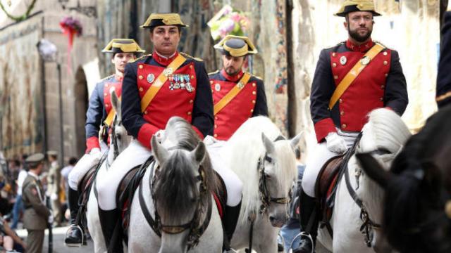 Un momento de la procesión del Corpus celebrada este jueves en Toledo