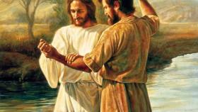 San Juan Bautista bautizando a Jesucristo