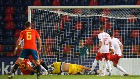 Fabián, en el España - Polonia del Europeo sub21. Foto: sefutbol