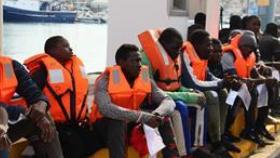 Personas rescatadas en el Mar de Alborán