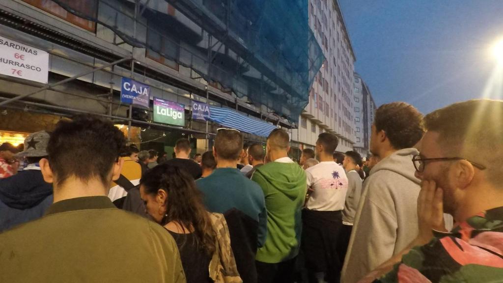 La afición siguiendo el partido ante el Mallorca