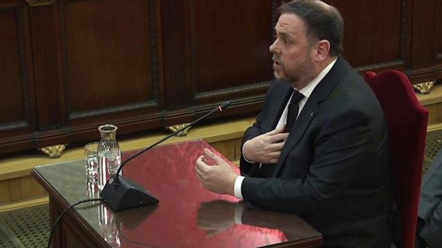 Junqueras, el único día del juicio en el Supremo./