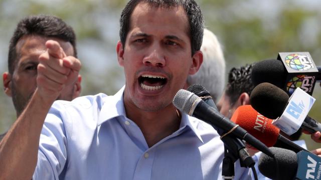 Juan Guaidó, presidente encargado, durante una intervención reciente en Caracas.