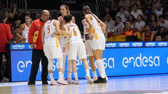 La selección española femenina ante Gran Bretaña