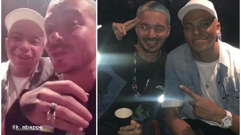 Mbappé junto a J Balvin