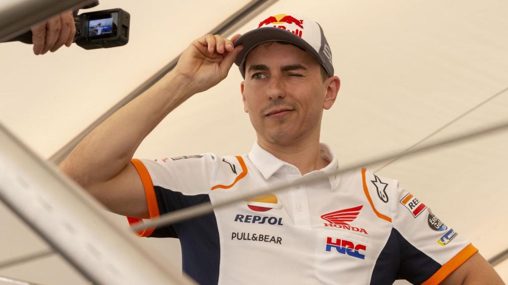 Jorge Lorenzo, en el hospitality del equipo Repsol Honda en el circuito de Assen.