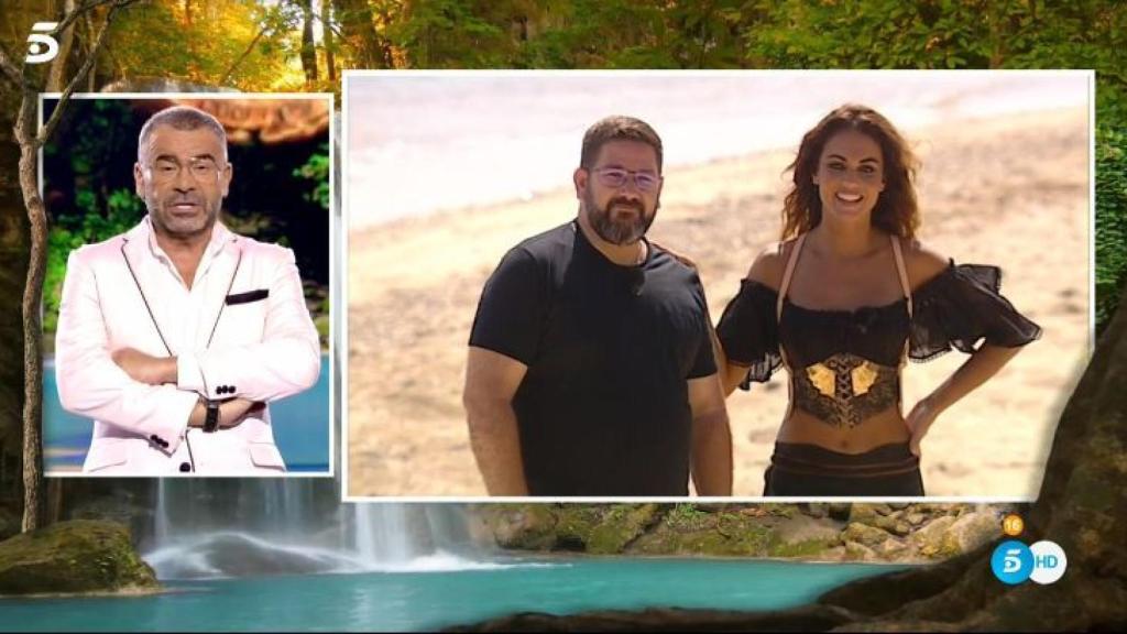 Dani García durante su visita en 'Supervivientes' junto a Lara y Jorge.