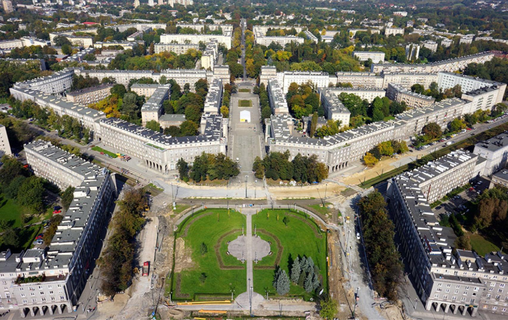 Vista aérea de Nowa Huta.