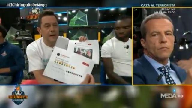 Tomás Roncero y Cristóbal Soria en 'El Chiringuito'. Foto: Twitter (@elchiringuitotv)