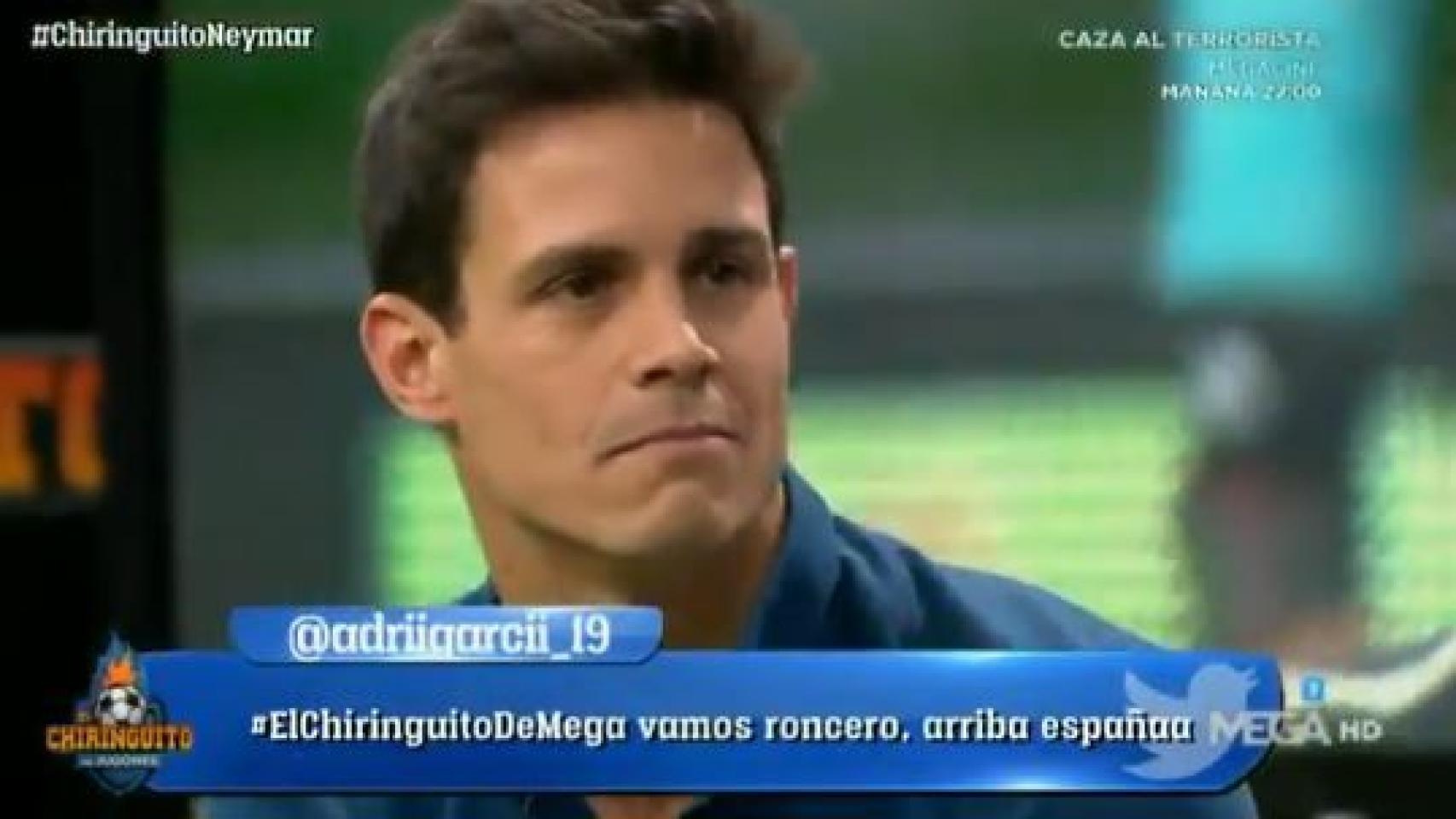 Edu Aguirre en 'El Chiringuito'. Foto: Twitter (@elchiringuito)