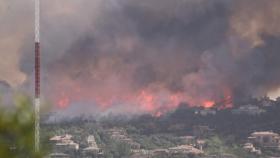 Imágenes del incendio declarado en Toledo.