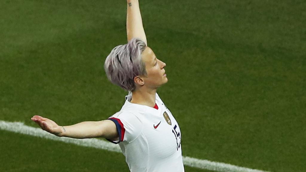 Rapinoe celebra un gol con Estados Unidos