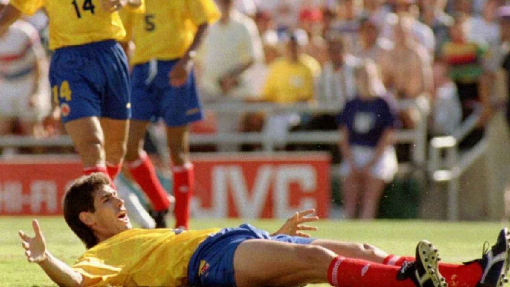 Andrés Escobar tras su autogol frente a Estados Unidos en el Mundial 94