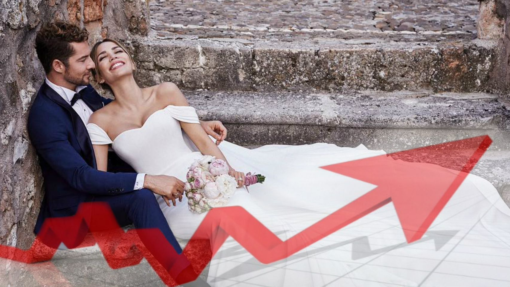 David Bisbal y Rosanna Zanetti, el día de su boda el 2 de julio de 2018.