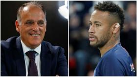 Javier Tebas y Neymar Jr.