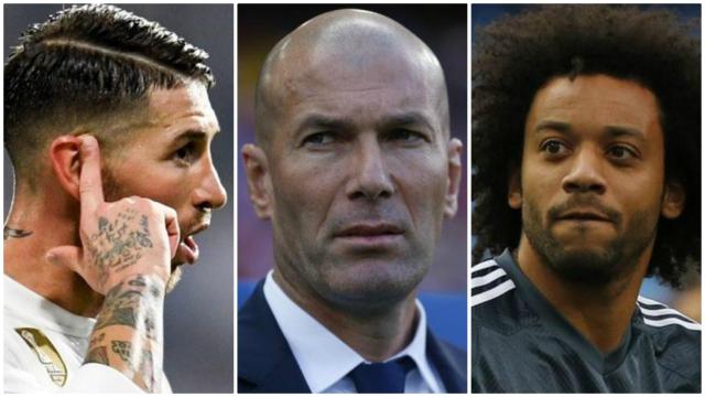 Sergio Ramos, Zinedine Zidane y Marcelo