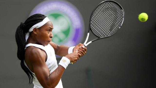 Cori Gauff durante su partido contra Venus Williams.