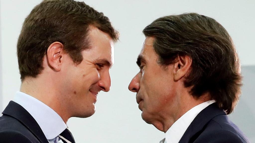 Pablo Casado y José María Aznar, expresidente del Gobierno.