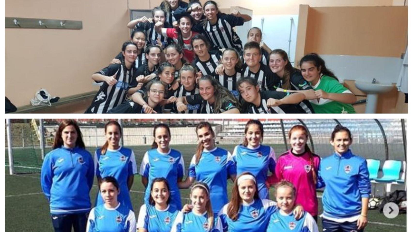 El equipo femenino del Vicoria y del Orillamar