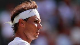 Nadal, durante la primera ronda de Wimbledon.