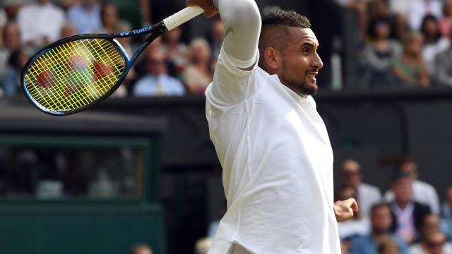 Kyrgios, en un momento del partido