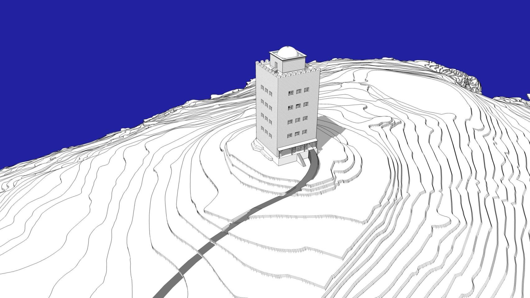 Recreación de un estudio sobre la construcción de la Torre de Hércules