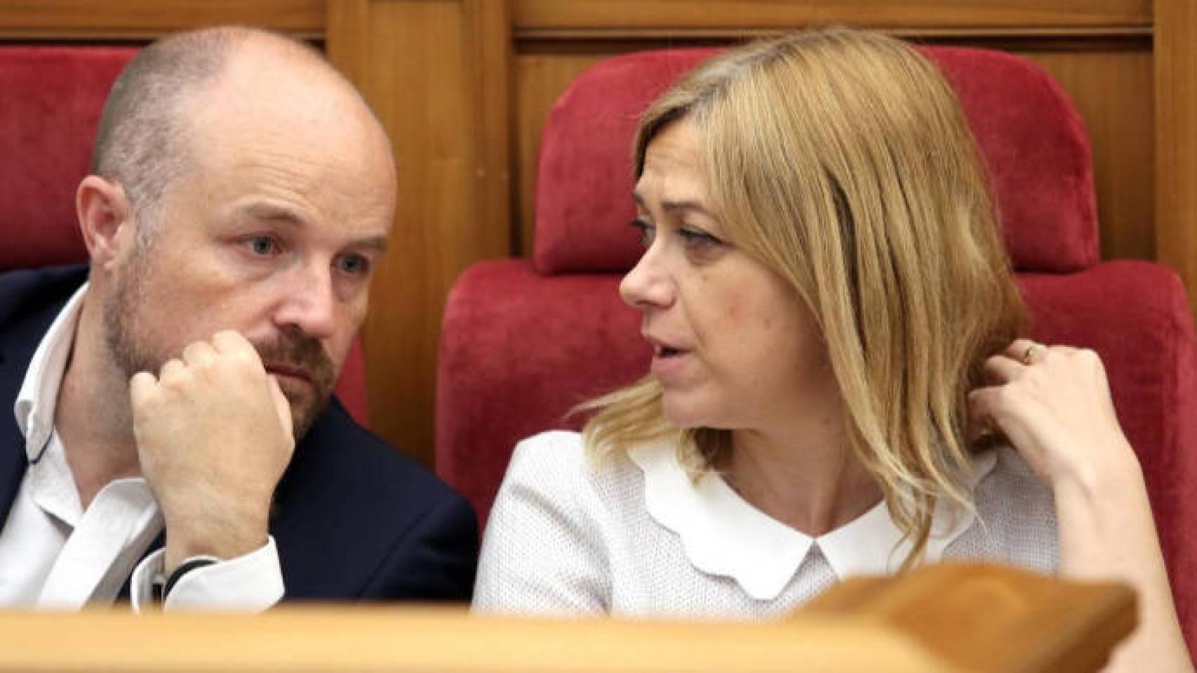 Los diputados de Cs Alejandro Ruiz y Carmen Picazo en las Cortes