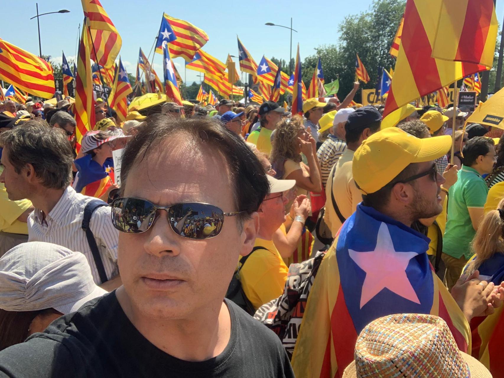 François Meylan en la manifestación de Estrasburgo del pasado 2 de julio.