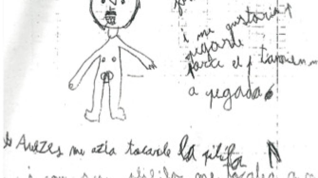 Dibujos que Reinaldo Colás obligaba a hacer a sus hijas, inculpando al novio de su ex
