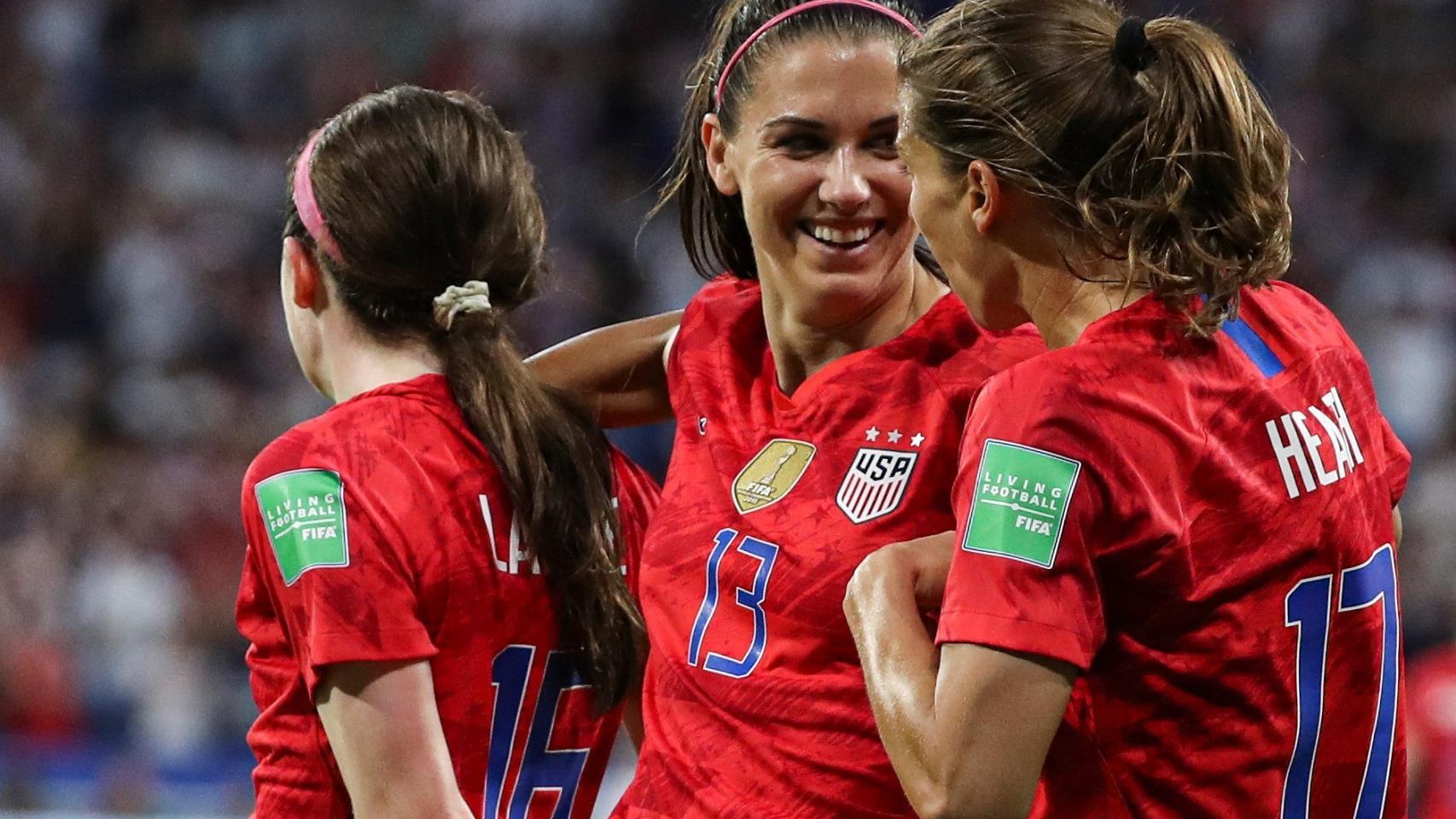 Alex Morgan celebra el pase de EEUU a la final del Mundial femenino de Francia 2019